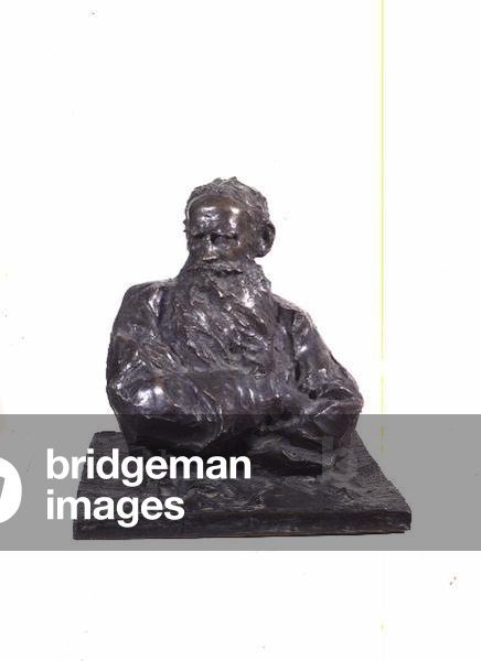 Portrait bust of Count Lev Nikolaevich Tolstoy (1828-1910) (bronze)