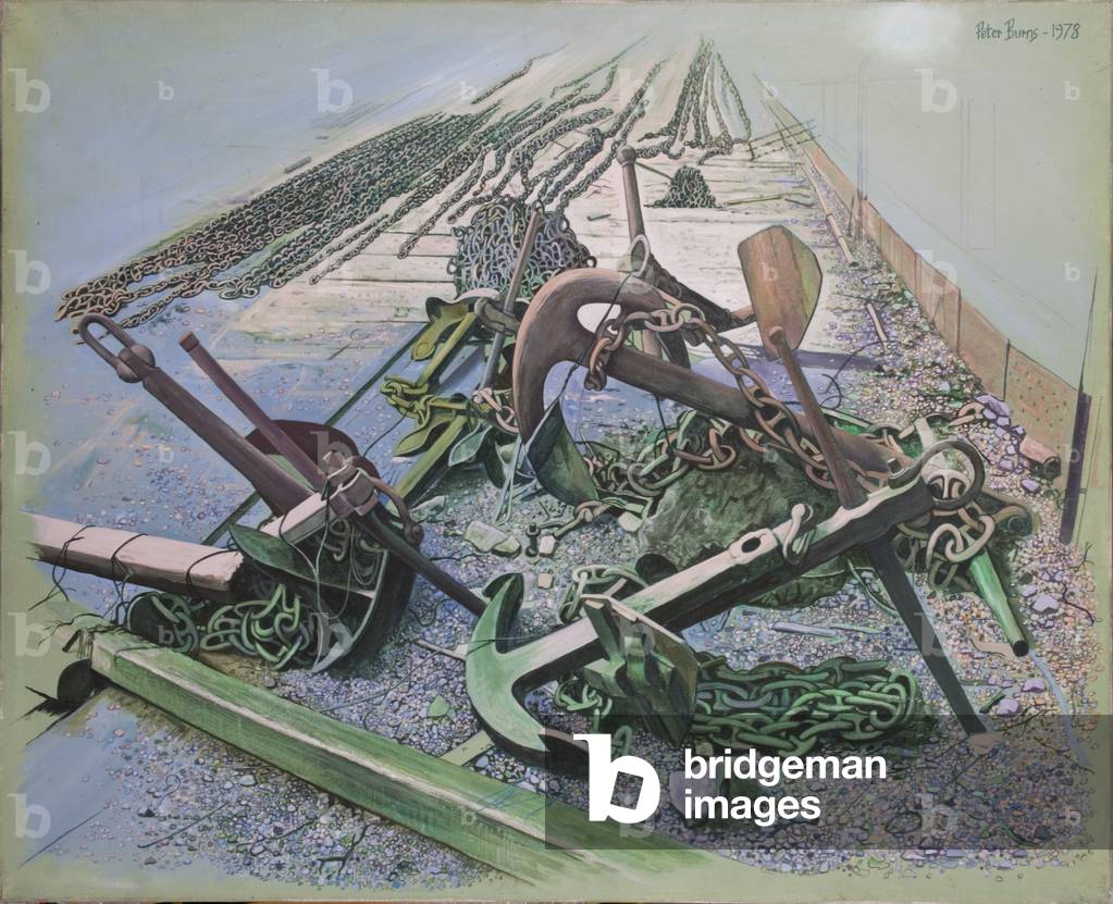 Drag chains and anchor (oil on canvas)