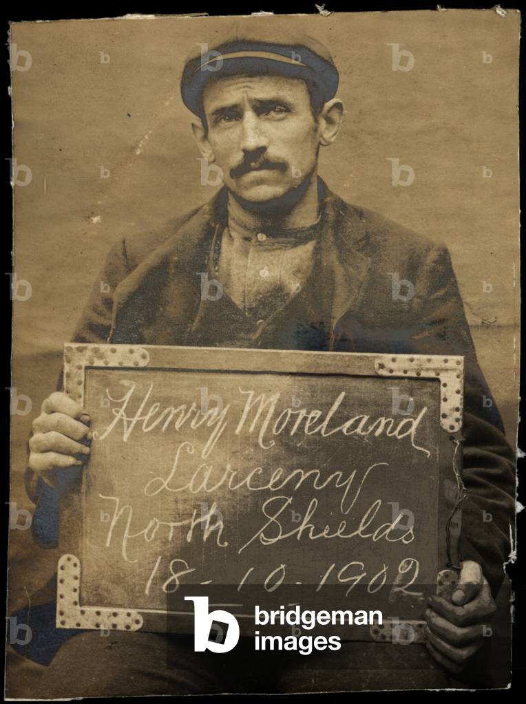 Henry Moreland, arrested for stealing ducks, North Shields, UK, 1902 (b/w photo)
