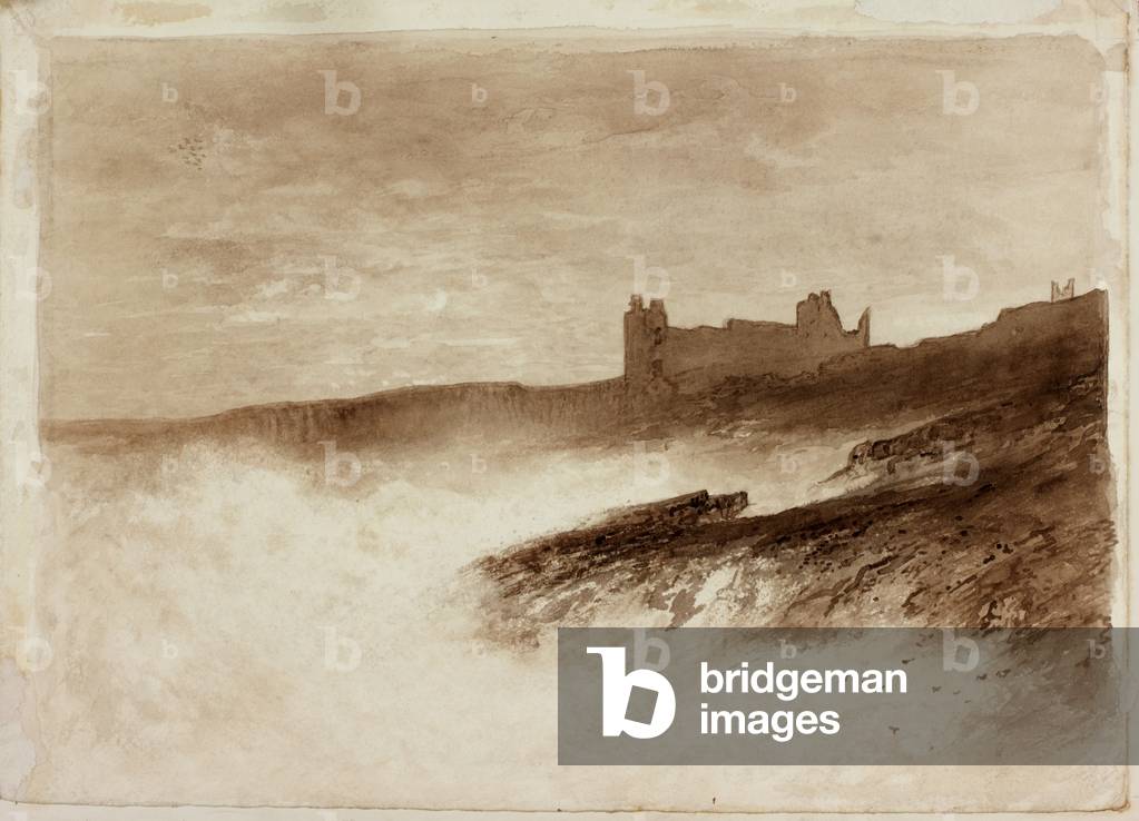 Dunstanburgh Castle (ink on paper on card)
