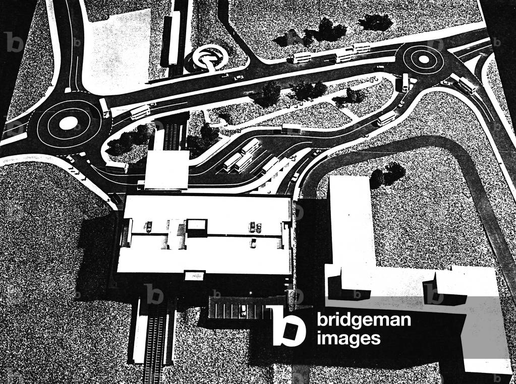Four Lane Ends Metro Interchange 3D model, 1975-77 (mixed media)