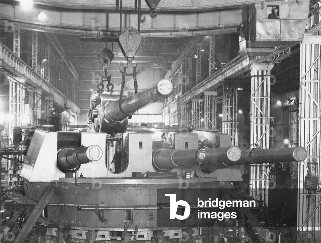 Testing guns at the firing range, Silloth, Cumbria, UK, 1926 (b/w photo)