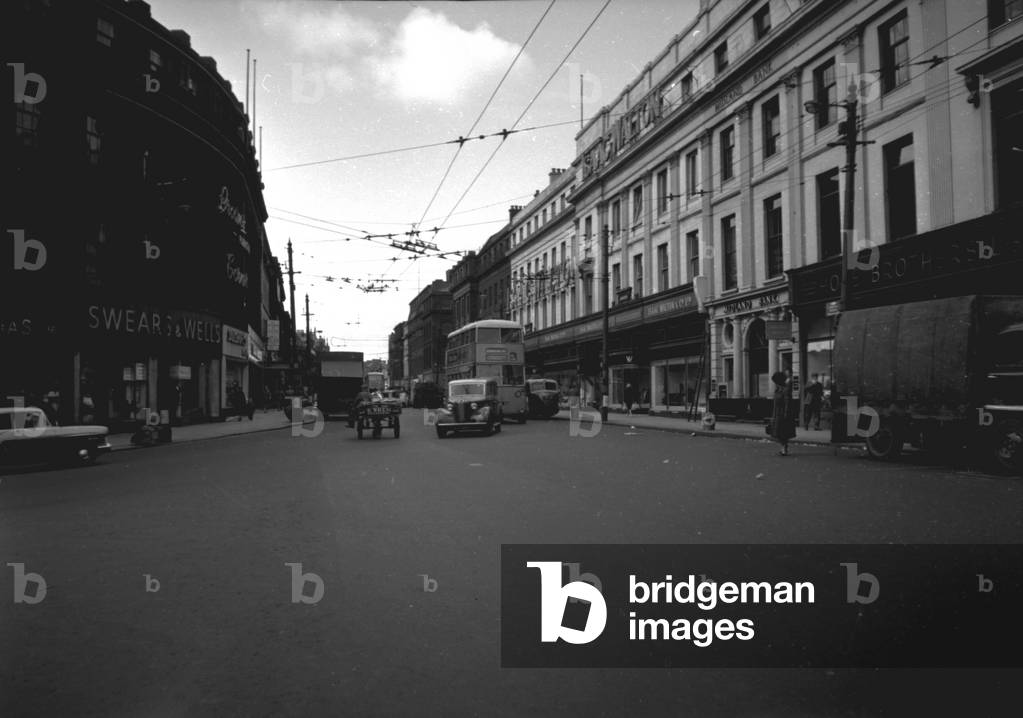 View of Grainger Street, Newcastle upon Tyne, May 1961 (b/w photo)