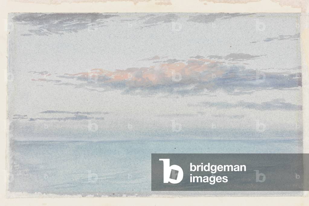 Cloud Study (w/c on paper (blue))