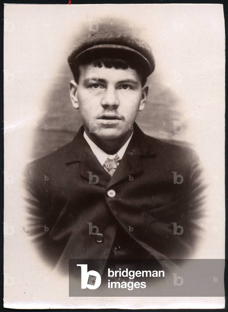 Eilert Tiller, Norwegian sailor, arrested for breaking and entering, North Shields, UK, 1907 (b/w photo)
