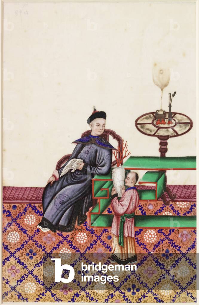 Chinese Figures (watercolour and bodycolour on paper)