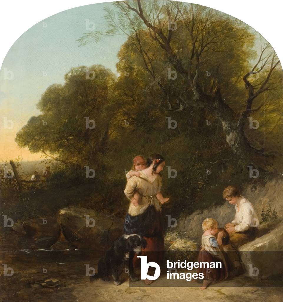 Landscape with Figures (oil on canvas)