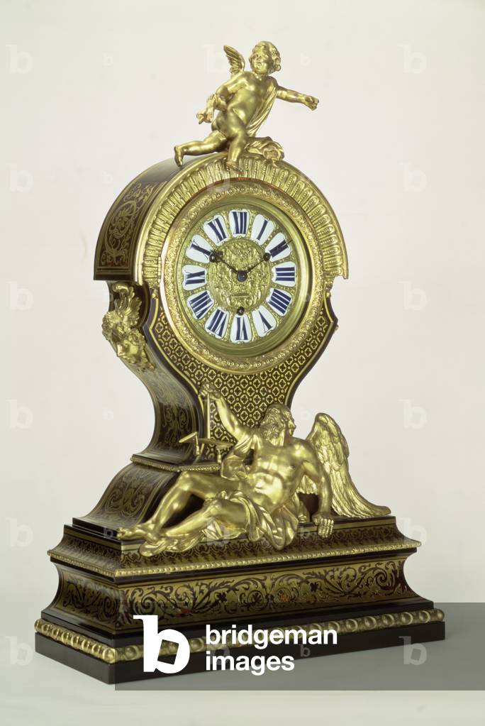 Louis XIV Bracket Clock, um 1700 (Boulle Marquetrie auf Eiche)
