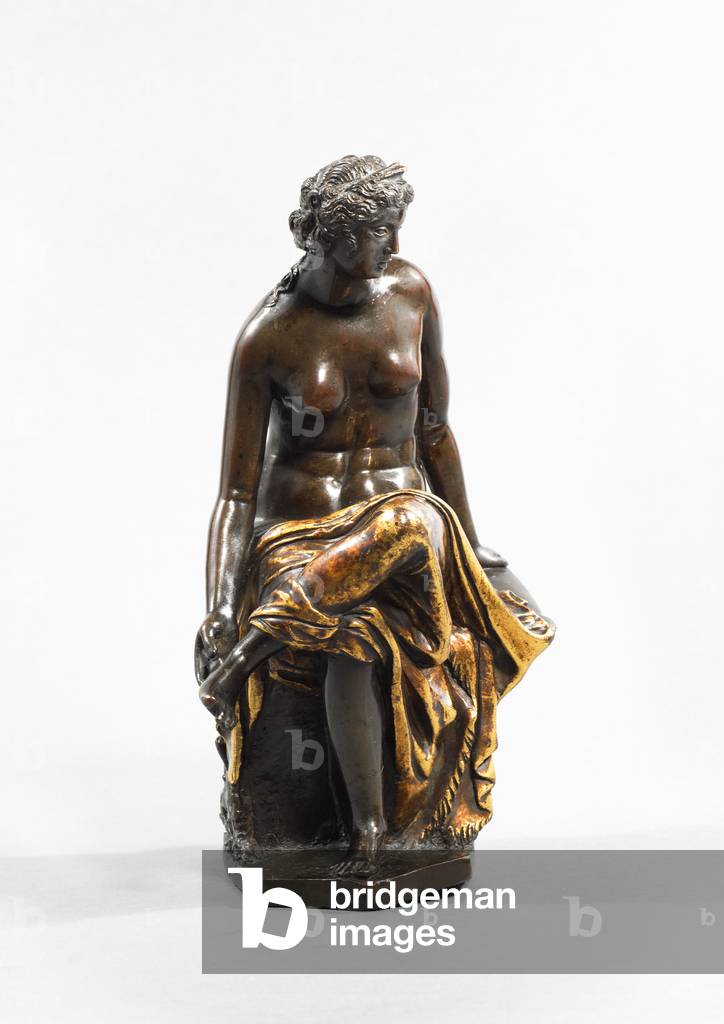 Seated Woman, Padua, Italy, c.1480-90 (bronze copper alloy, partly gilded)