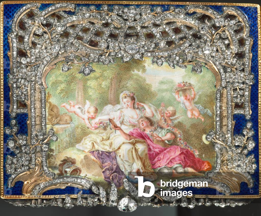 Snuff box, Berlin, Germany, c.1750-55 (gold, diamonds & enamel)