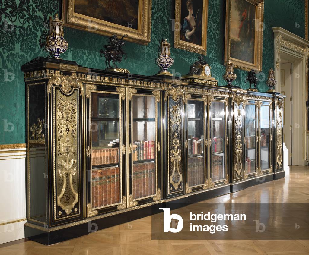 The Londonderry Cabinet, c.1775 (wood, marquetry, glass, gilt bronze, brass, steel, pinewood and buff velvet)