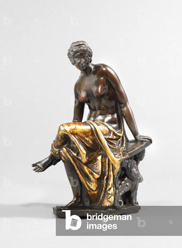Seated Woman, Padua, Italy, c.1480-90 (bronze copper alloy, partly gilded)