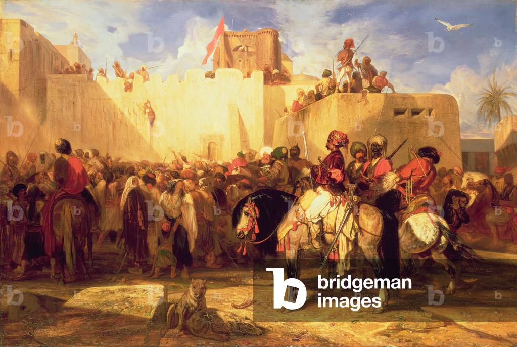 Execution Spectators Image of The Punishment of the Hooks, 1837 (oil on canvas) by Decamps ...