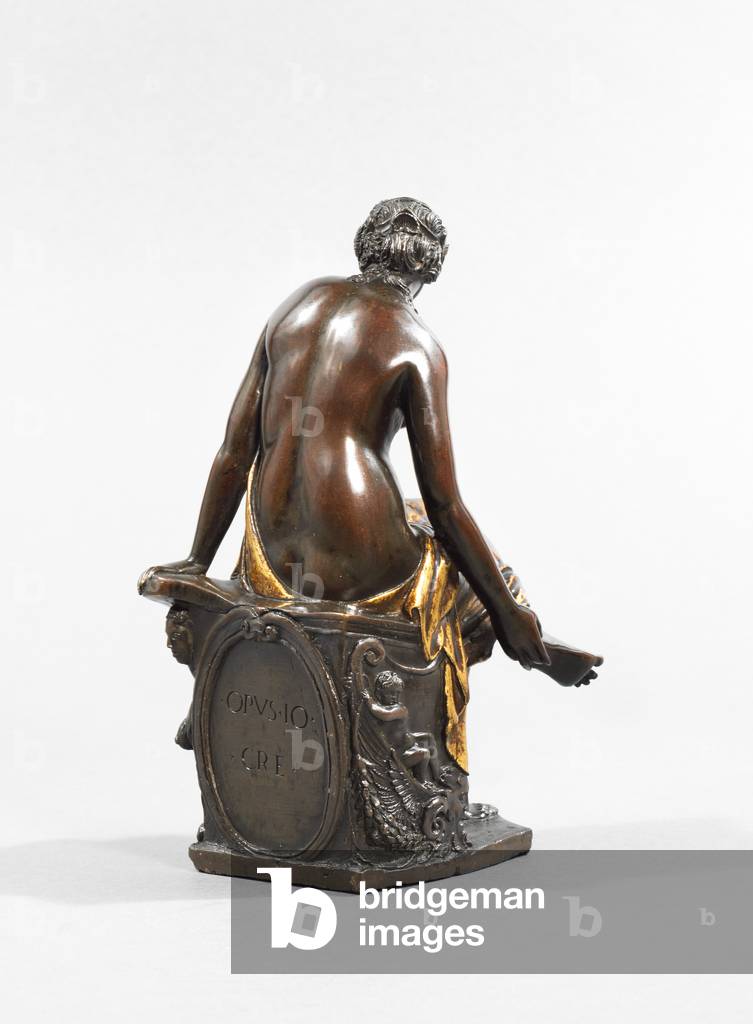Seated Woman, Padua, Italy, c.1480-90 (bronze copper alloy, partly gilded)