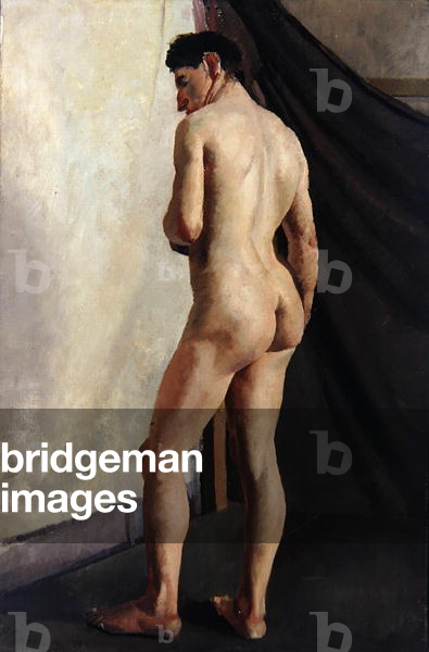 Nackte männliche Figur, 1921 (Öl auf Leinwand)