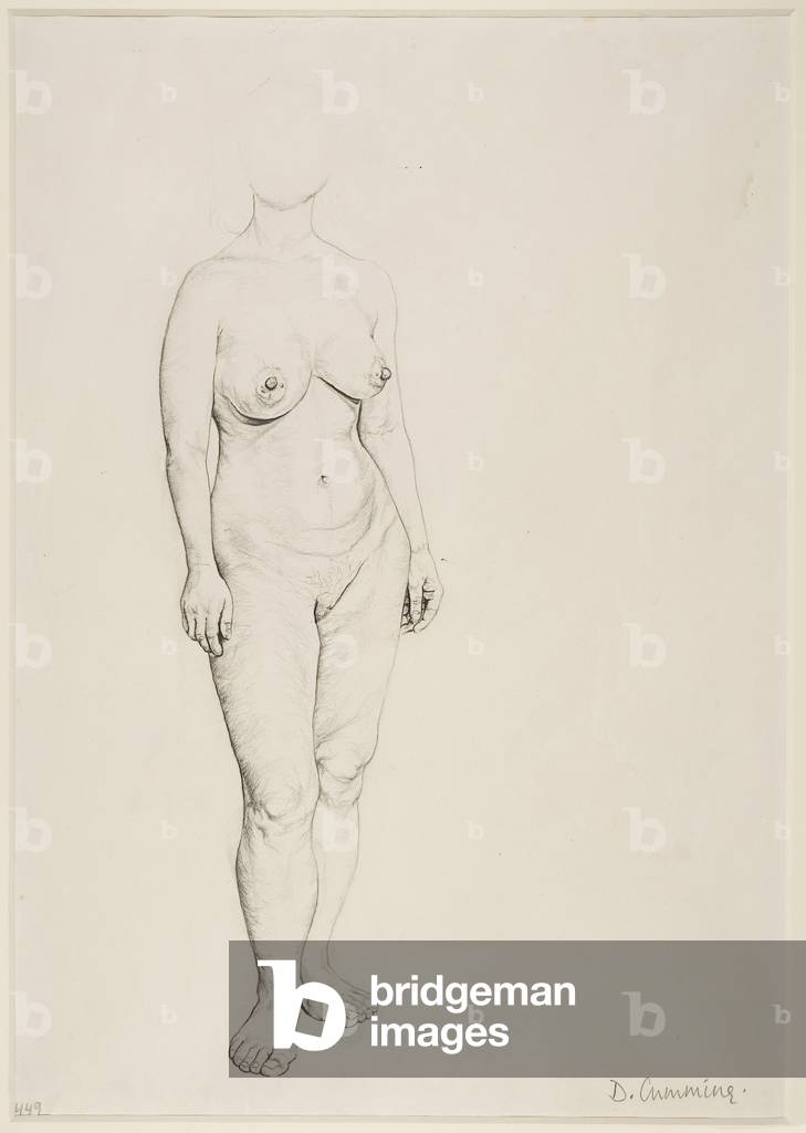 A Study of a Female Figure, 1953 (pencil on paper)