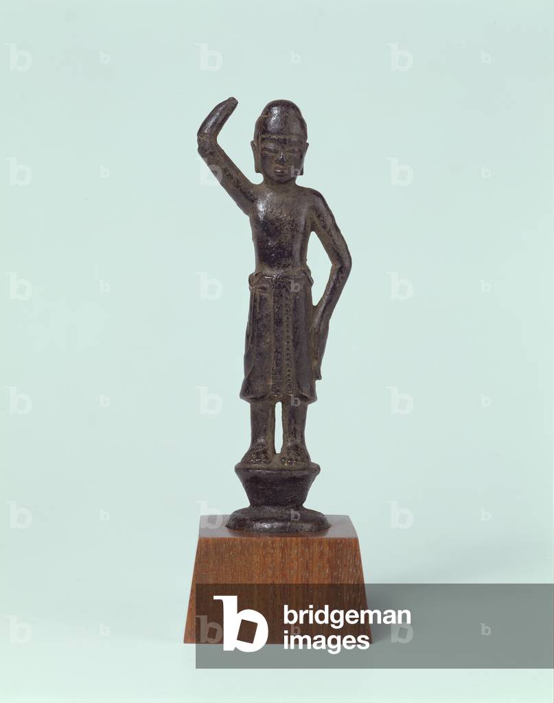 Tanjo Butsu, o Il Buddha alla nascita, Nara Periodo (bronzo)