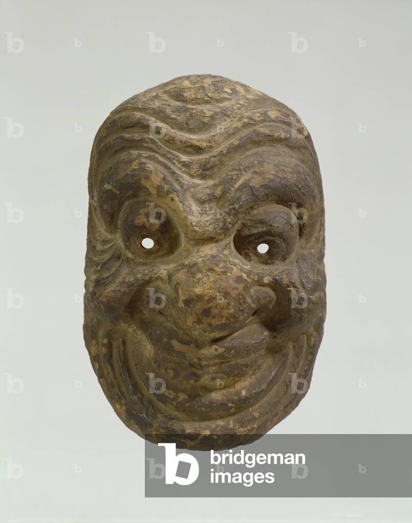 Bugaku Mask, Kamakura Period, 1185-1333 (papier mache with dry lacquer)