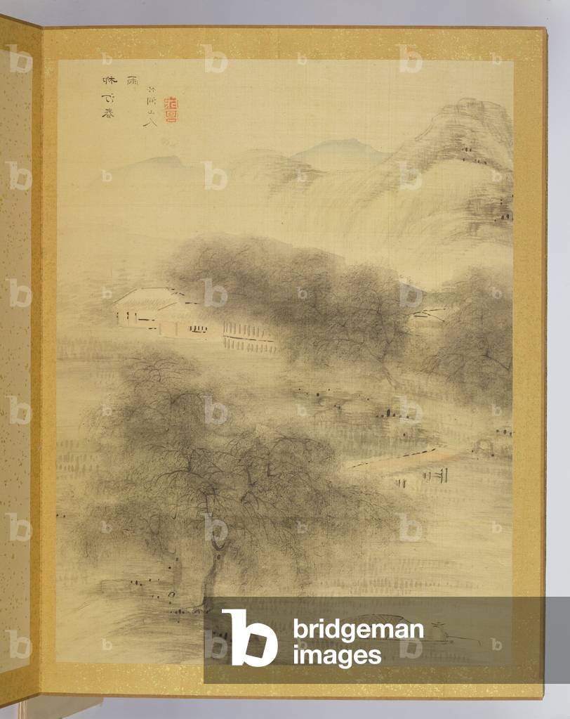 Landscape in Chinese Style, 1830 (ink & colours on silk)