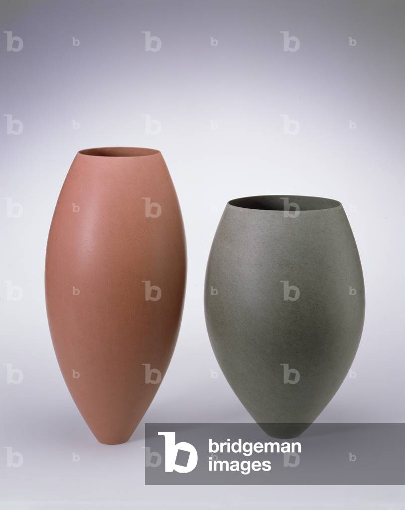 Vaso, 1985 (terracotta pigmentata, brunito)