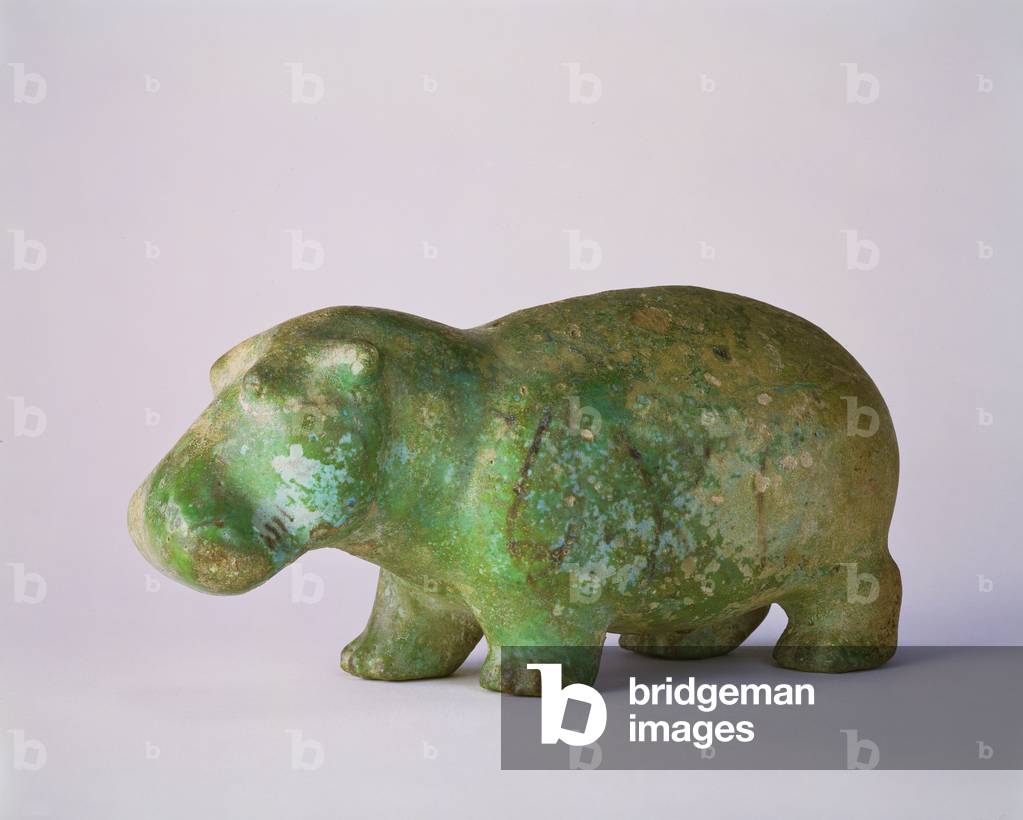 Figure of a walking hippopotamus, c.1880 BC (faience)