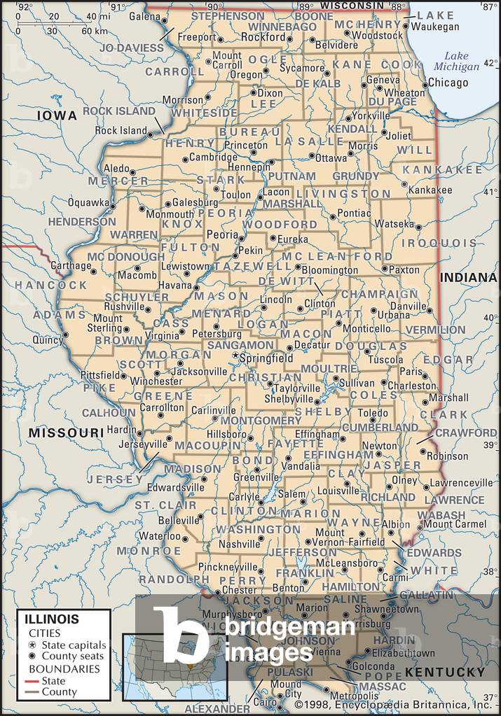 Political Map Of Illinois Political Map Of Illinois
