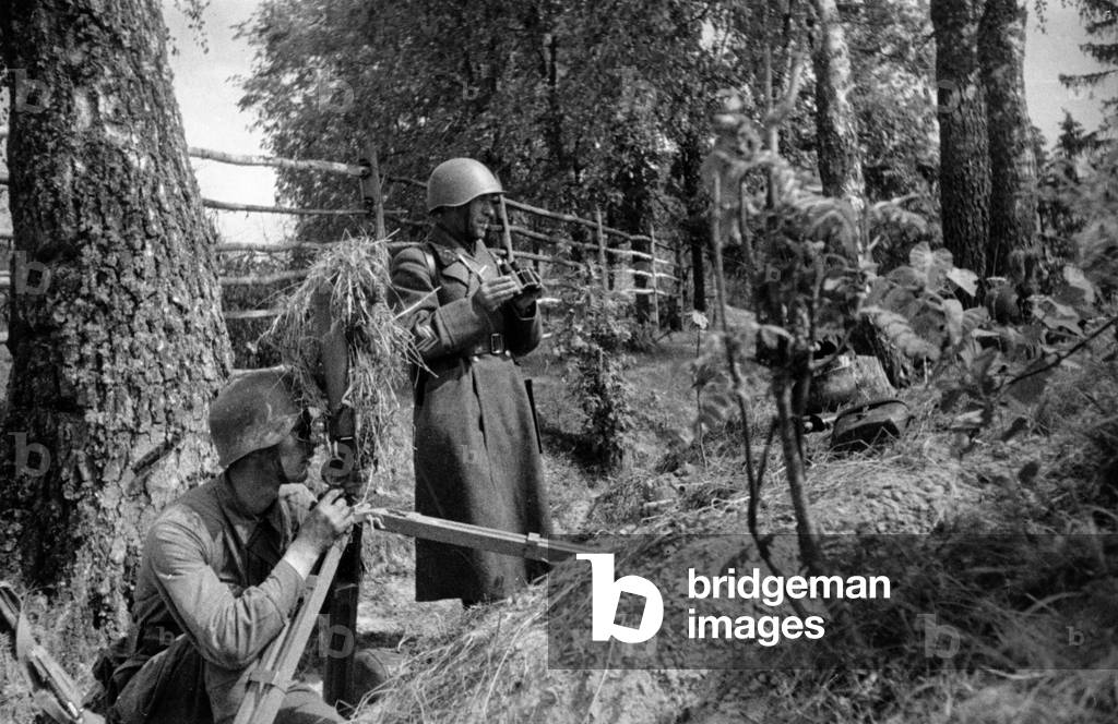 Image of World War 2. A Soviet observation post of the 