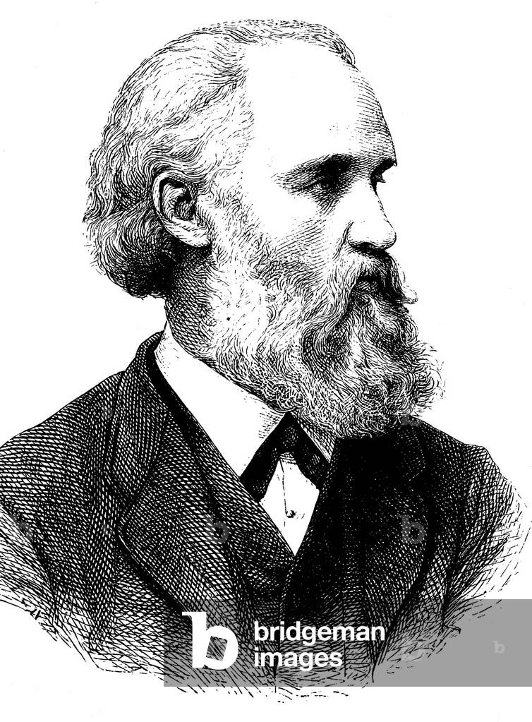 William Luebke, 1826 - 1893, a German art historian, historical engraving, circa 1885