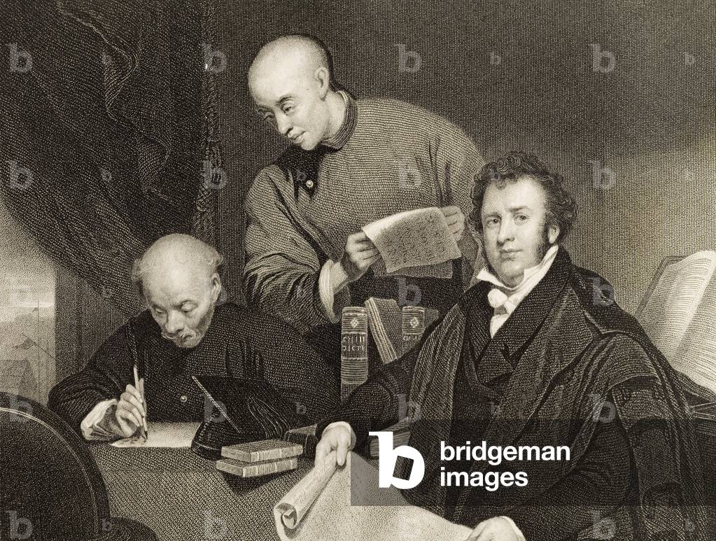 Immagine di Fotografia "Traduzione della Bibbia in cinese" 1853, b/w