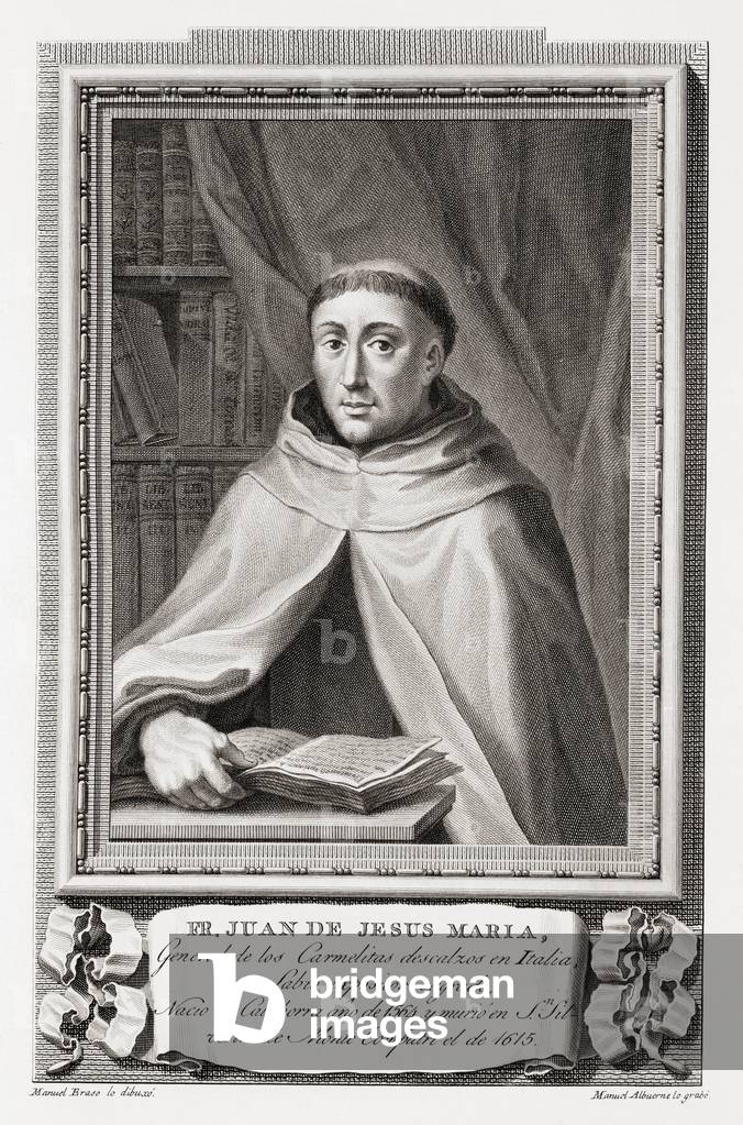 Juan de Jesus Maria, 1564 - 1615. Monaco carmelitano, scrittore e filosofo. Dopo un'incisione nei Retratos de 