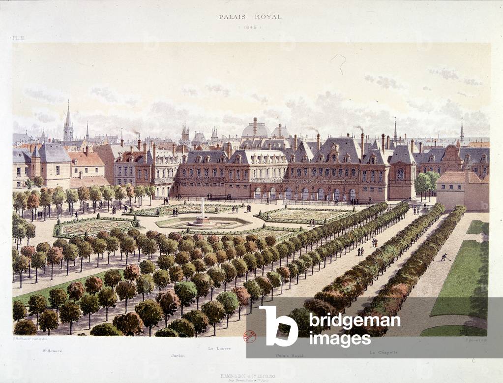 Image of Print depicting The Palais Royale residence of the Kings of France by French Artist