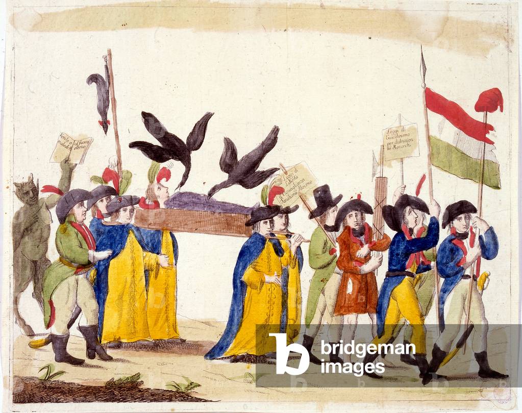 Image of Italian illustration depicting the French revolution 1795