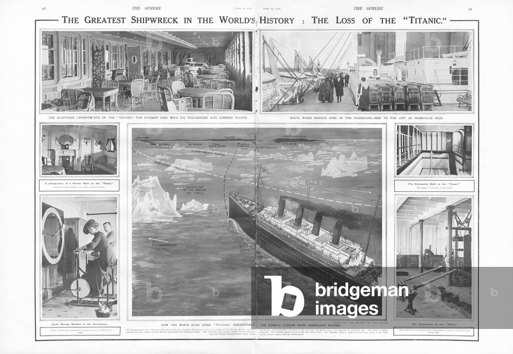 The Greatest Shipwreck in the World's History: The Loss of the Titanic, from 'The Sphere', 20 April 1912 (lith