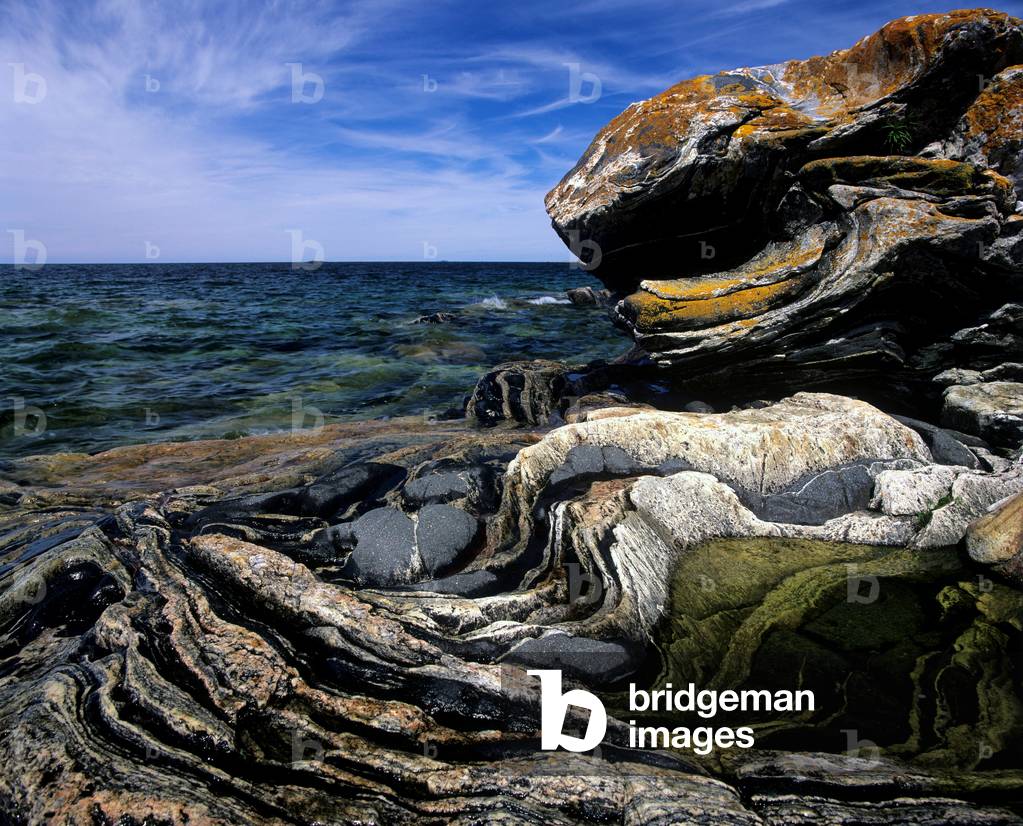 Kanada, Ontario, Georgian Bay, Küsten-Felsformationen