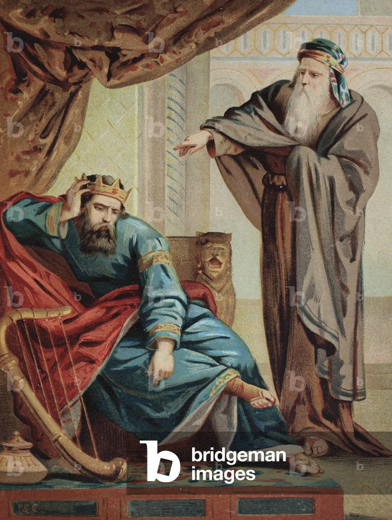 Image de Estampe représentant David et Nathan 1870