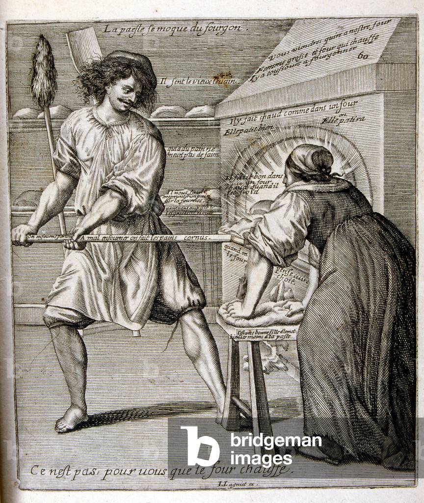 Image de Gravure représentant Illustration gravée du XVIIe siècle issue d'une collection de proverbes. Paris 1
