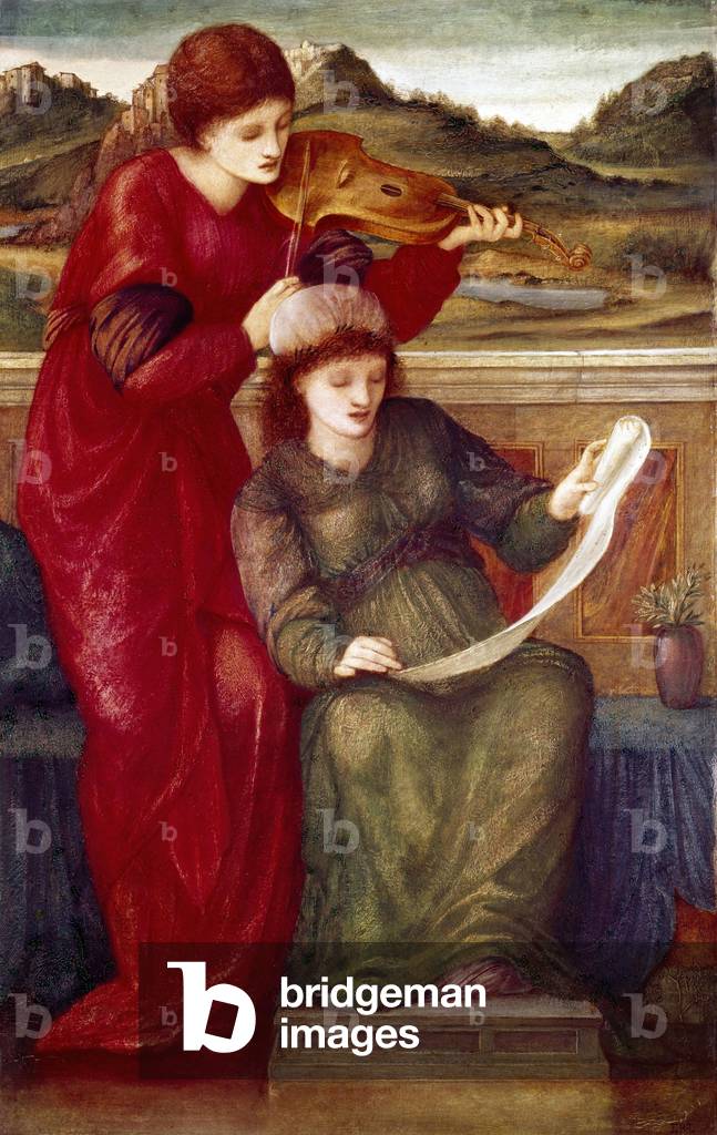 Image de Peinture représentant Allégorie de la musique 1877 par Edward Coley Burne-Jones