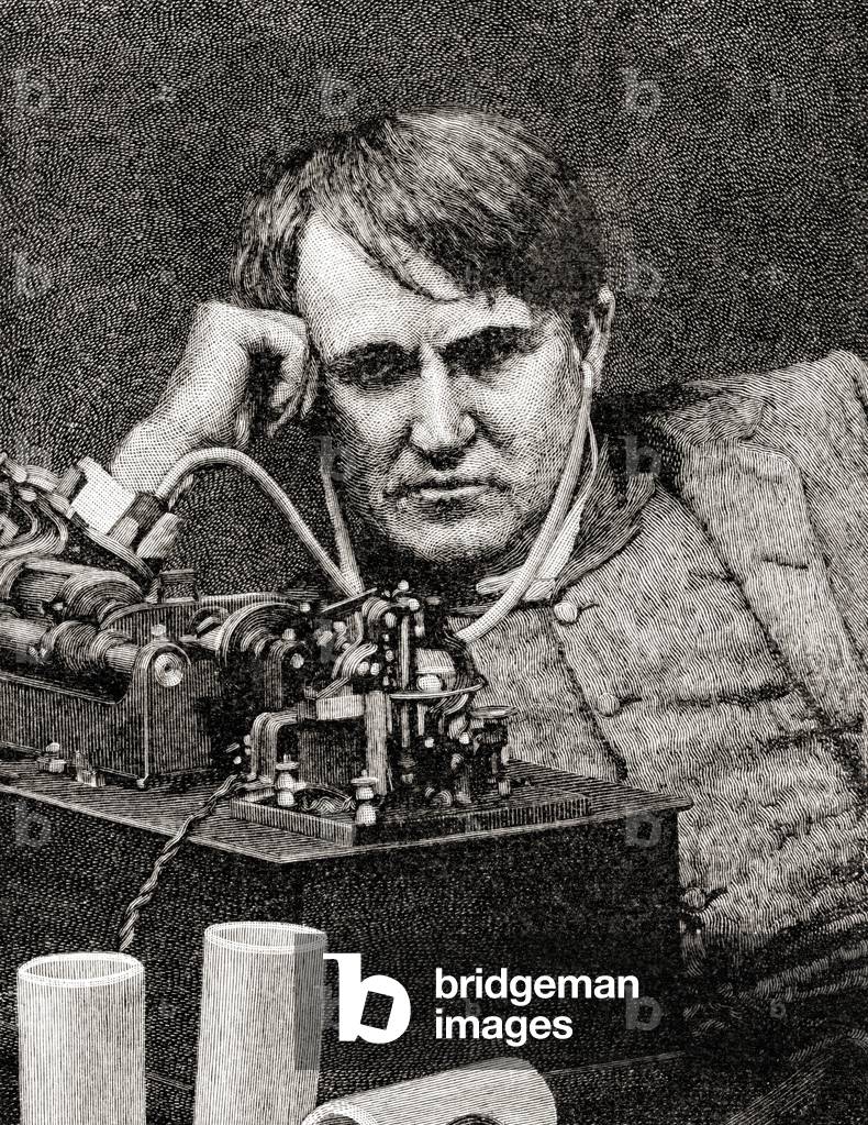 Image of Thomas Alva Edison, 1847 -1931. American inventor and ...
