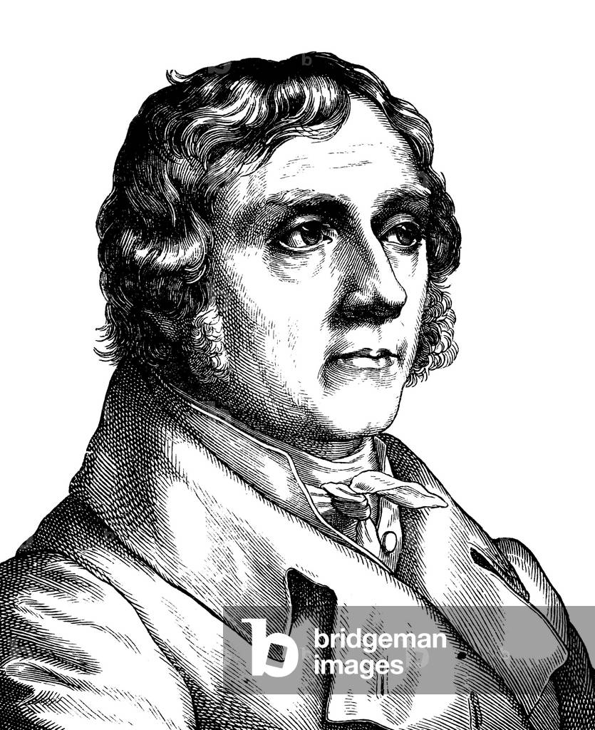 Barthold Georg Niebuhr, 1776 - 1832, storico, ritratto, illustrazione storica, 1880