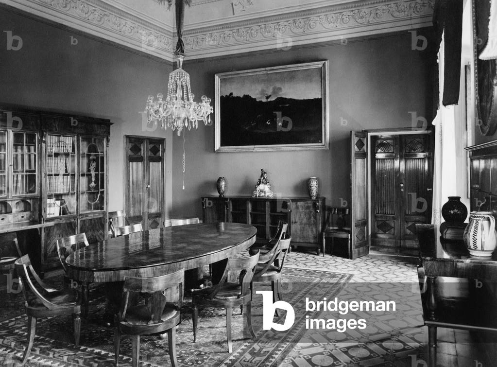 Scuola Normale Superiore Di Pisa, Hall of Direction, Tuscany, Italy, 1958 (b/w photo)