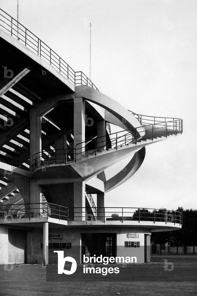 Giovanni Berta Stadium, Florence 30s (b/w photo)