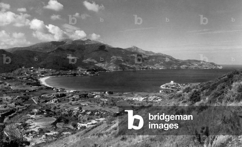 Procchio, Elba, Italy, 1959 (b/w photo)