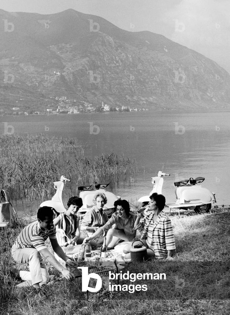 Picnic at the Lake, 1958 (b/w photo)