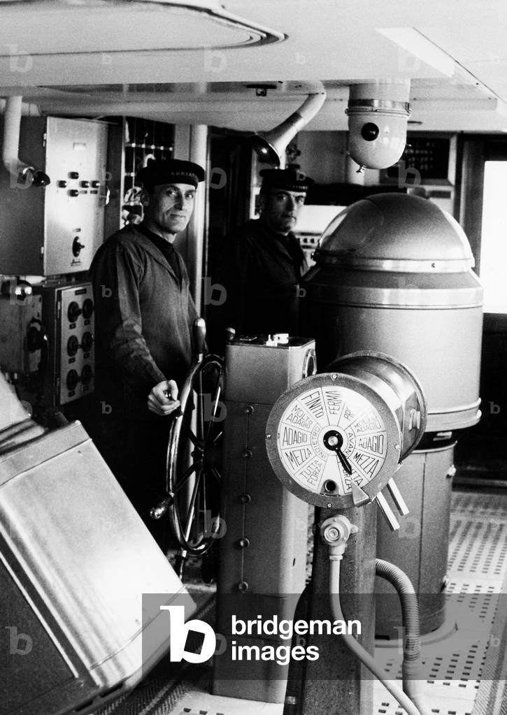 Fore Bridge of a Ship, 1930-40 (b/w photo)
