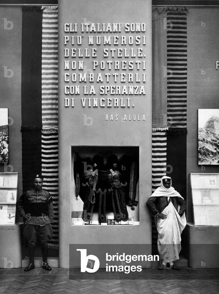 Italy, Rome, exhibition of the colonial book, 1920-30 (b/w photo)