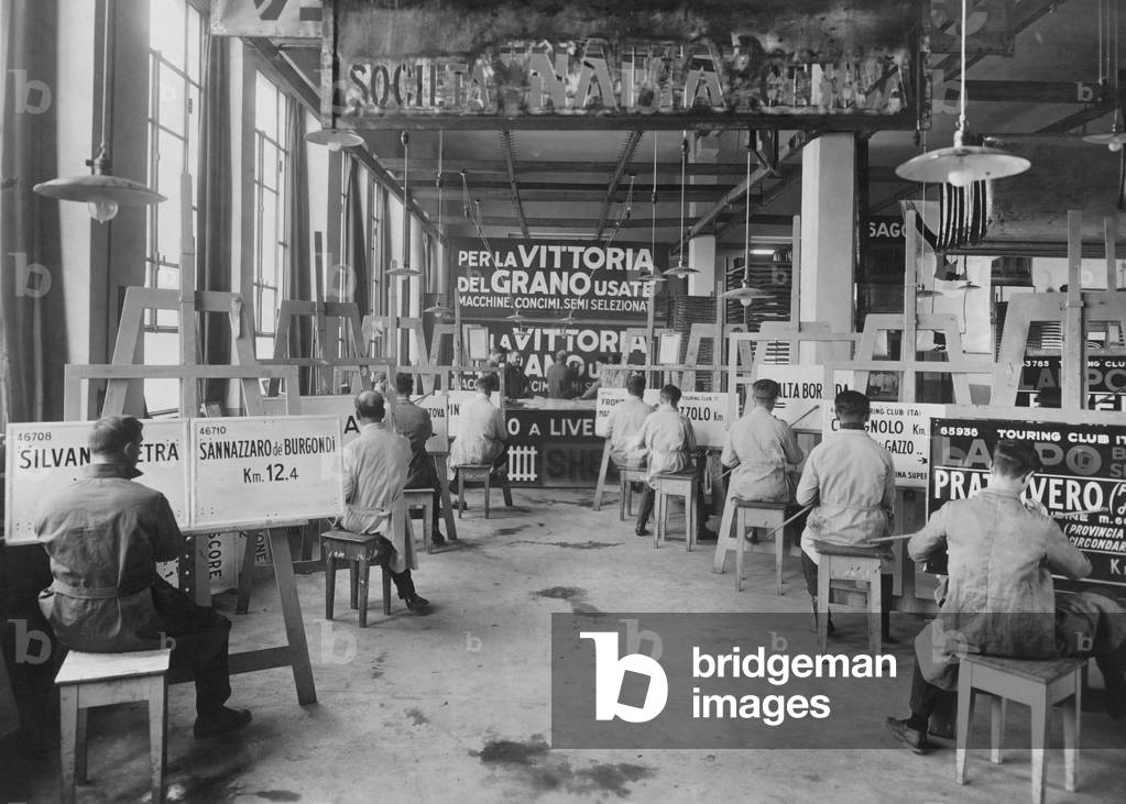 Handmade Sign Boards, 40s (b/w photo)