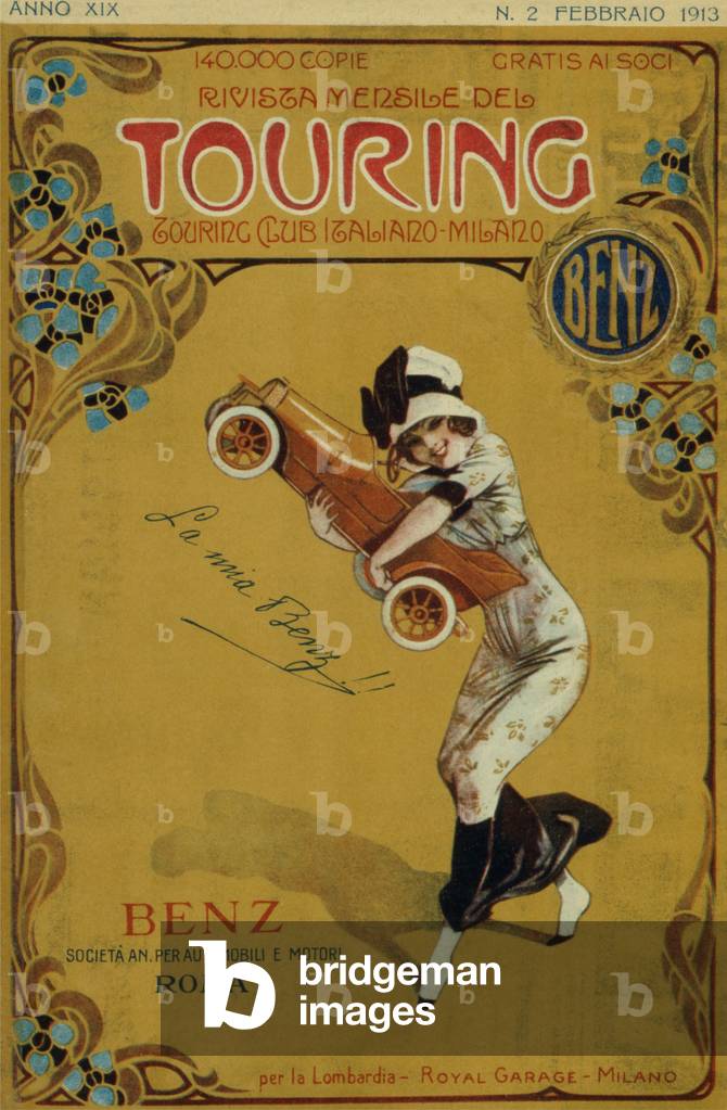 Cover of the Monthly Review Touring Club Italyno, February 1913 (b/w photo)