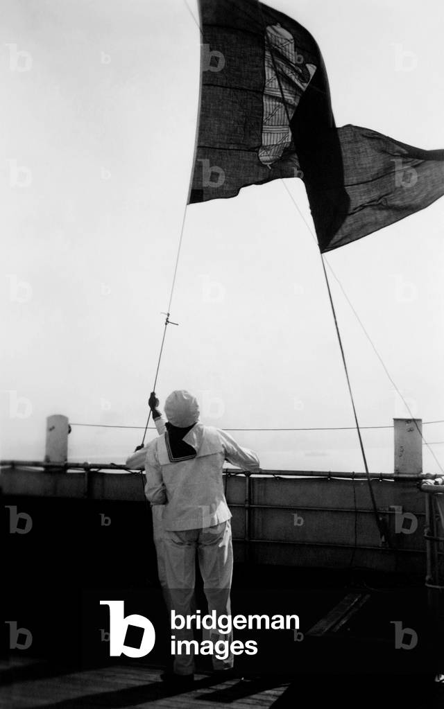 Rex Transatlantic Conquer the Blue Riband, 1930 (b/w photo)
