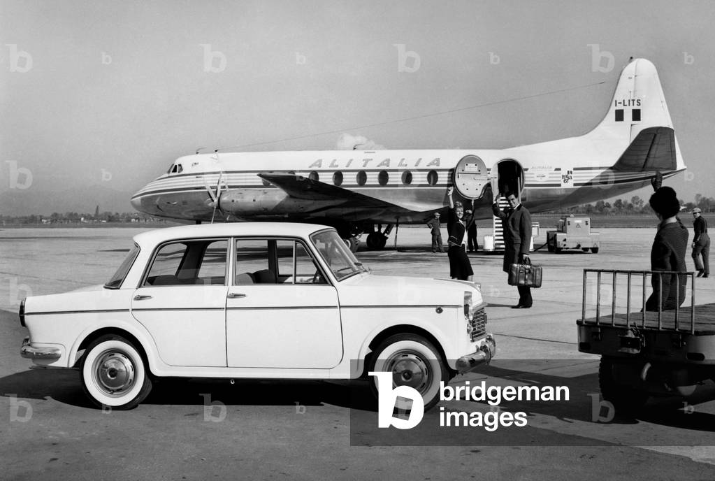 Airpot, Fiat 1100 Special, 1962 (b/w photo)