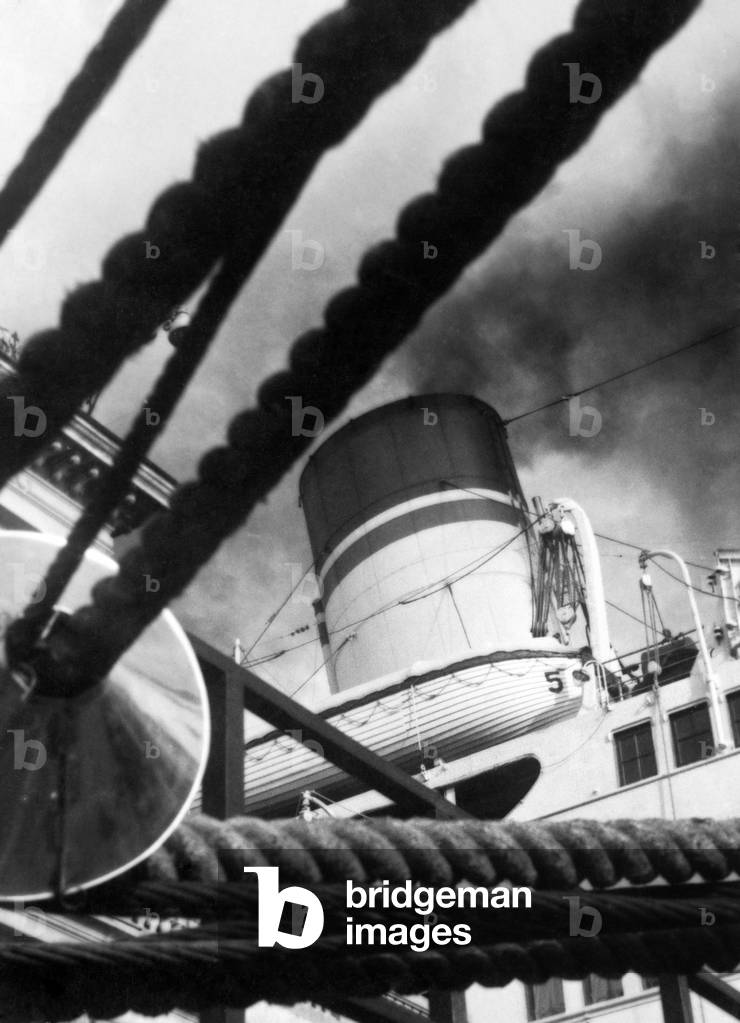 Ocean Terminal, Liguria, 1947 (b/w photo)